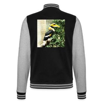 Tier Nashornvogel - College-Sweatjacke - Schwarz/Grau meliert - Hinten - Marisol (170cm)
