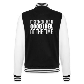 Englisches Humor-Design für alle Gelegenheiten - College-Sweatjacke - Schwarz/Weiß - Hinten - Marisol (170cm)