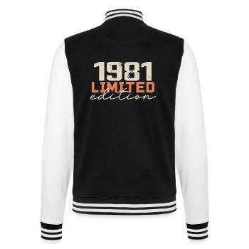 Né en 1981 | Vintage 1981 Anniversaire Rétro - Veste Teddy - noir/blanc - Dos - Marisol (170cm)