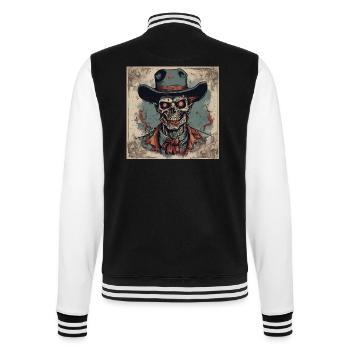 Zombie Cowboy - College-Sweatjacke - Schwarz/Weiß - Hinten - Marisol (170cm)