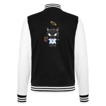 KATZE - ENGEL - KATZEN - KÄTZCHEN - KATER - College-Sweatjacke - Schwarz/Weiß - Hinten - Marisol (170cm)