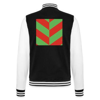 BLOW UP MOVIE: POP ART CUSHION 'DIAGONAL OP ART' - College Sweat Jacket - black/white - Back - Marisol (170cm)