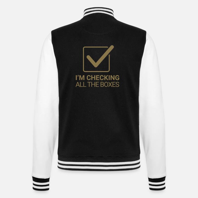 I'm checking all the boxes - College-Sweatjacke - Schwarz/Weiß
