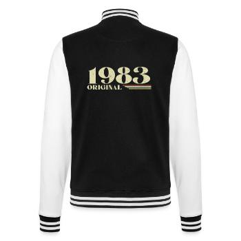 Original 1983 Jahrgang 1983 Retro Geburtstag 1983 - College-Sweatjacke - Schwarz/Weiß - Hinten - Marisol (170cm)
