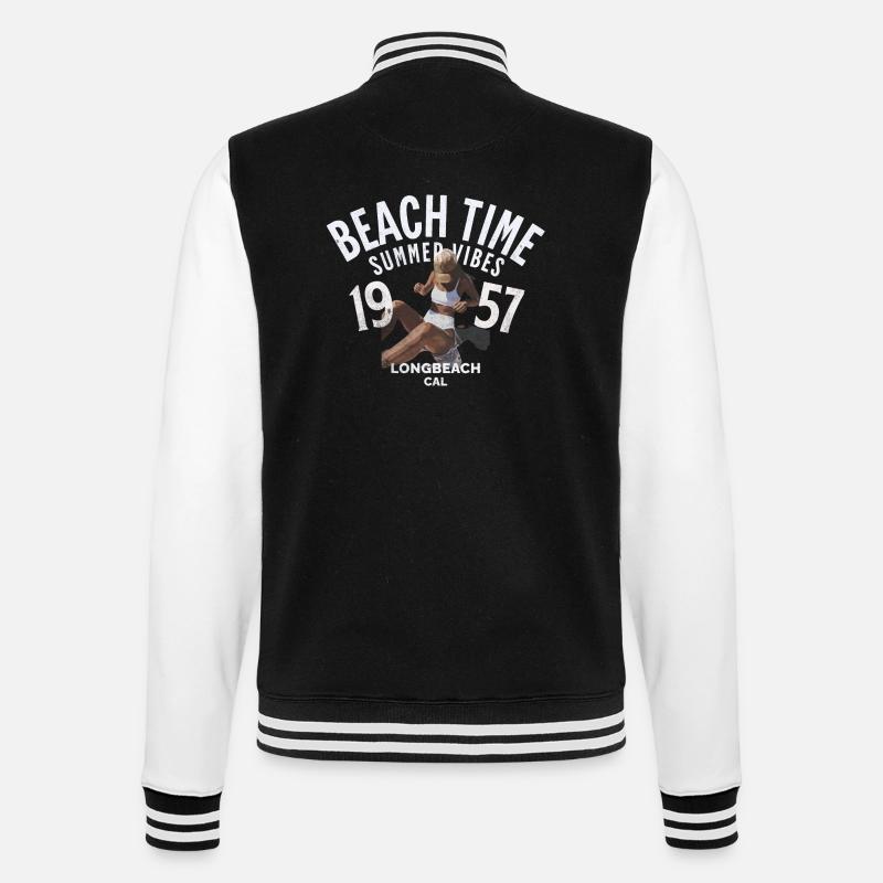 Beach Time LongBeach - Veste Teddy - noir/blanc