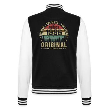 Légende Depuis Août 1996 Cadeau Anniversaire 1996 - Veste Teddy - noir/blanc - Dos - Marisol (170cm)