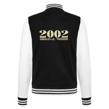 Original 2002 Jahrgang 2002 Retro Jubiläum 2002 - College-Sweatjacke - Schwarz/Weiß - Hinten - Marisol (170cm)