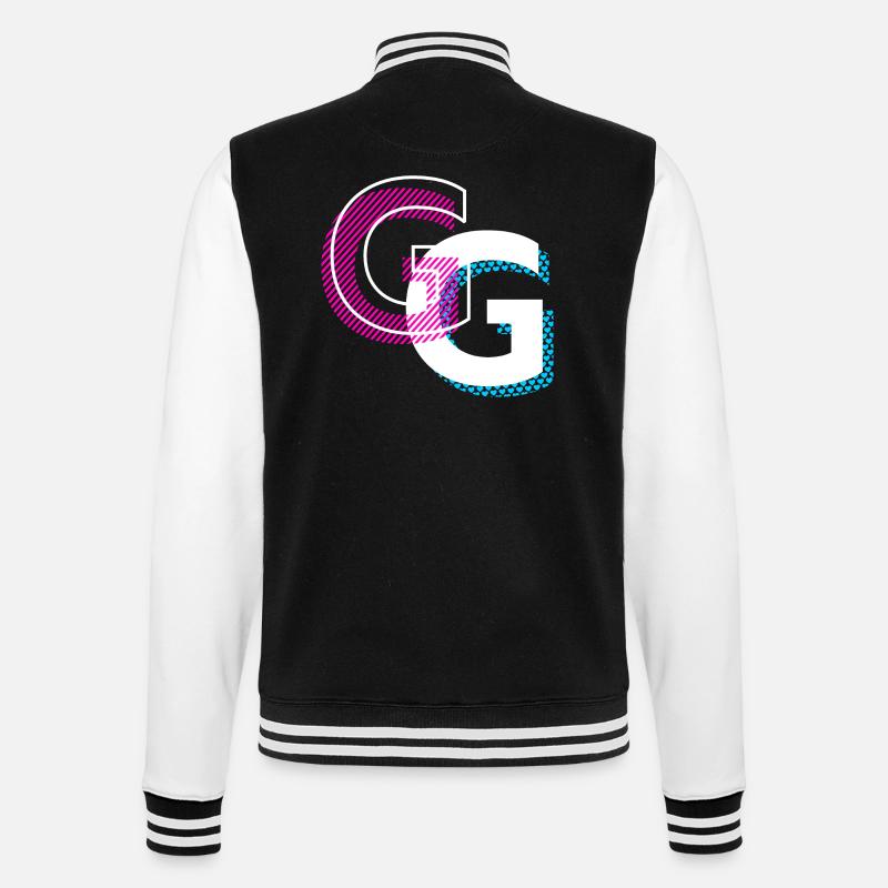 Graffiti G Design Gift - College Sweat Jacket - black/white