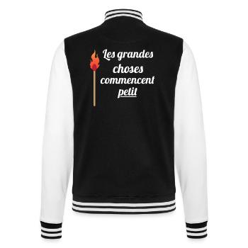 Les grandes choses commencent petit t-shirt drôle - Veste Teddy - noir/blanc - Dos - Marisol (170cm)