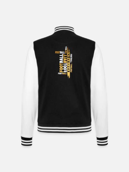 American Football Gold Sport Spieler Touchdown - College-Sweatjacke - Schwarz/Weiß