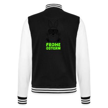 frohe ostern - College-Sweatjacke - Schwarz/Weiß - Hinten - Marisol (170cm)