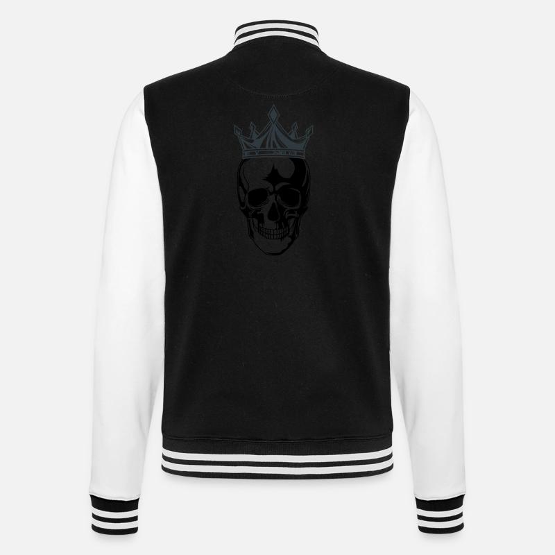 skull king krone - College-Sweatjacke - Schwarz/Weiß