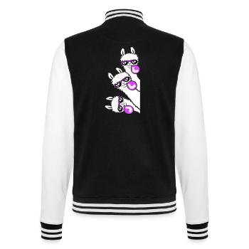 3 Llamas Chewing Gum Team Crew Friends regardant de côté - Veste Teddy - noir/blanc - Dos - Marisol (170cm)