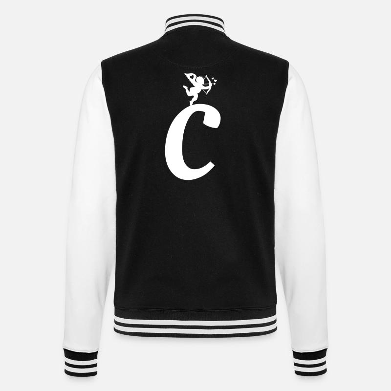 C - College-Sweatjacke - Schwarz/Weiß