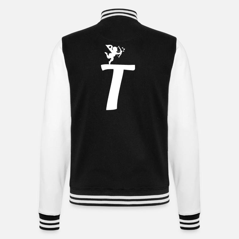 T - College Sweat Jacket - black/white