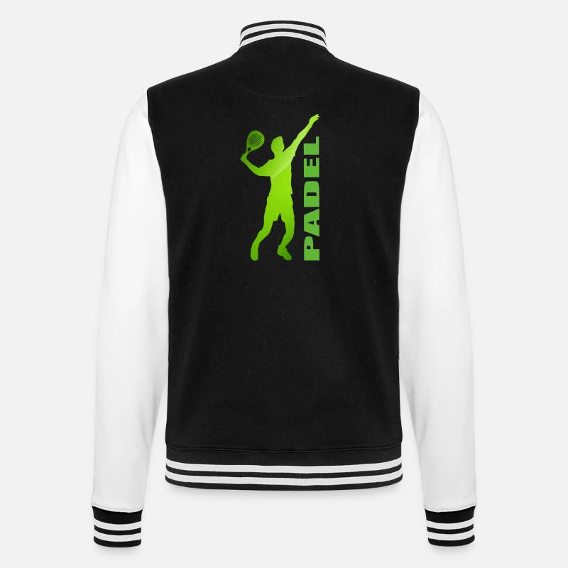 Padel - College-Sweatjacke - Schwarz/Weiß