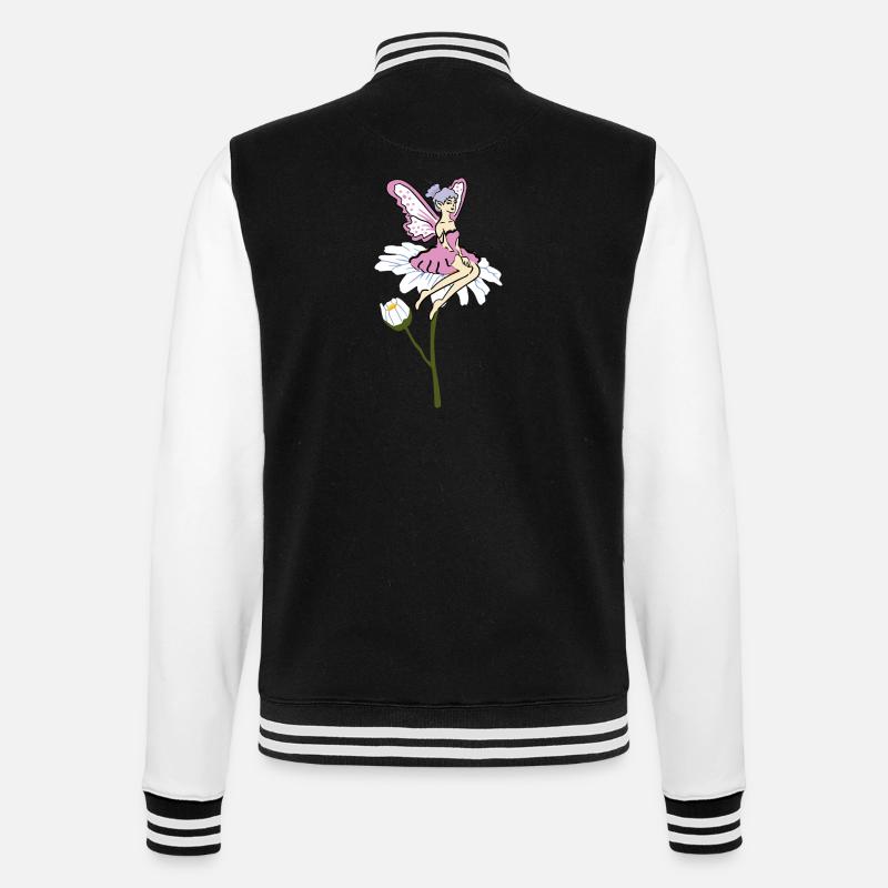 Sonnenblumen Fee - College-Sweatjacke - Schwarz/Weiß