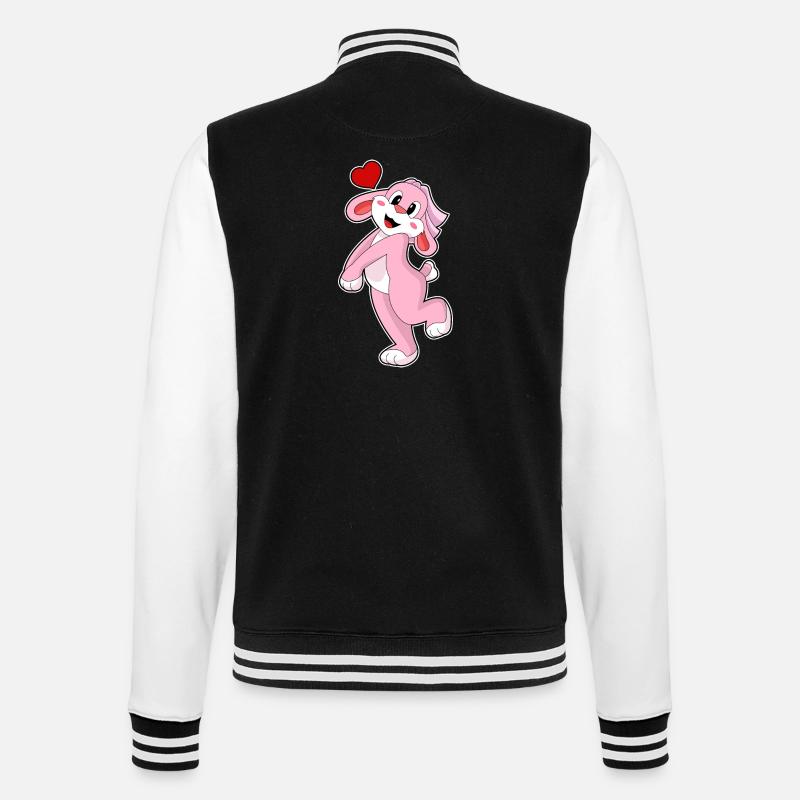 Rabbit Bride Veil Wedding - College Sweat Jacket - black/white