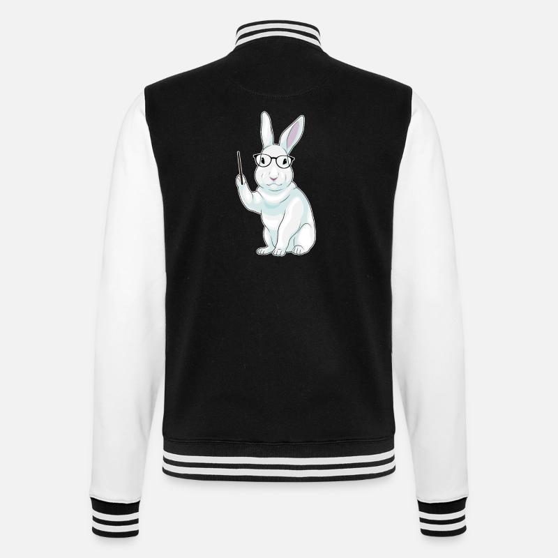 Hase Lehrer Pointer - College-Sweatjacke - Schwarz/Weiß
