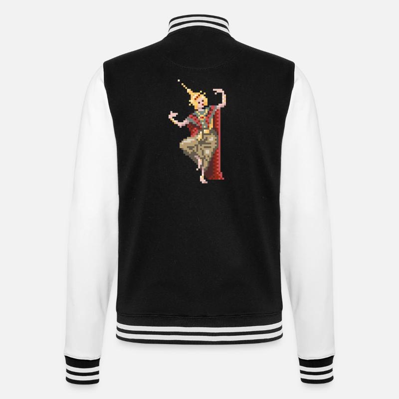 Danseuse thaïlandaise 8bit - Veste Teddy - noir/blanc