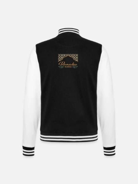 Ramadan Mubarak/Eid /Muslim /Islam/Allah - College Sweat Jacket - black/white