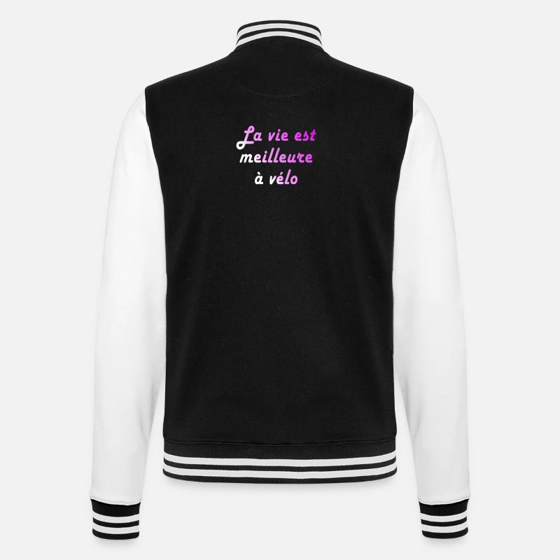 velo cycliste a vélo - Veste Teddy - noir/blanc
