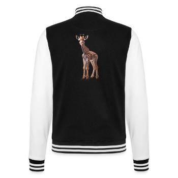 Giraffe - Giraffe Baby - Cool Kids Giraffe - College Sweat Jacket - black/white - Back - Marisol (170cm)