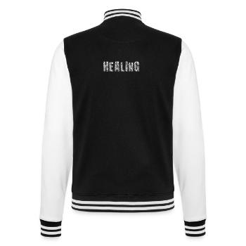 Healing Shirt - College Sweat Jacket - black/white - Back - Marisol (170cm)