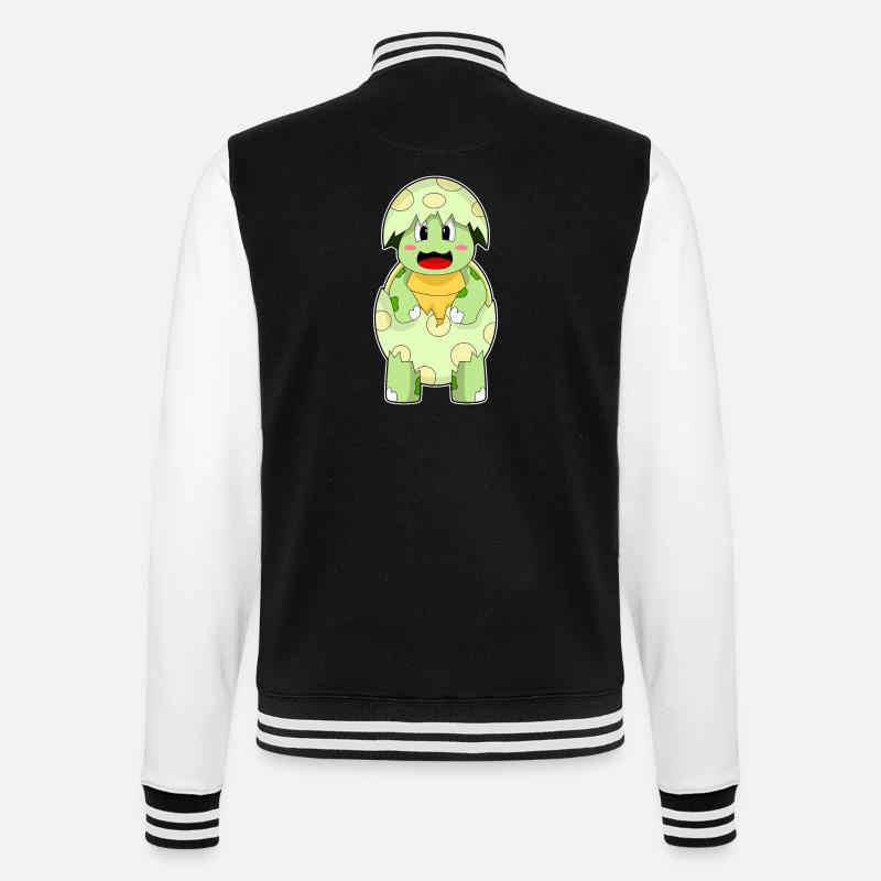Turtle Eggshell - College Sweat Jacket - black/white