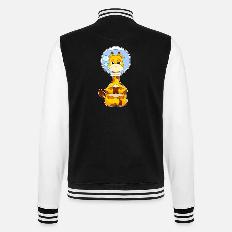 Giraffe Aquarium - College Sweat Jacket - black/white