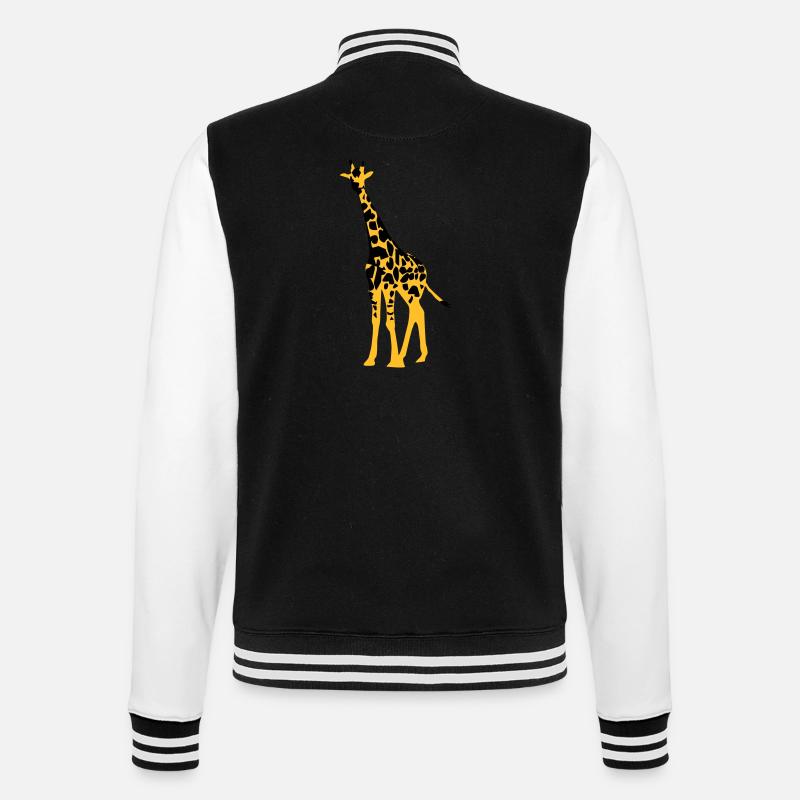 giraffe - College Sweat Jacket - black/white