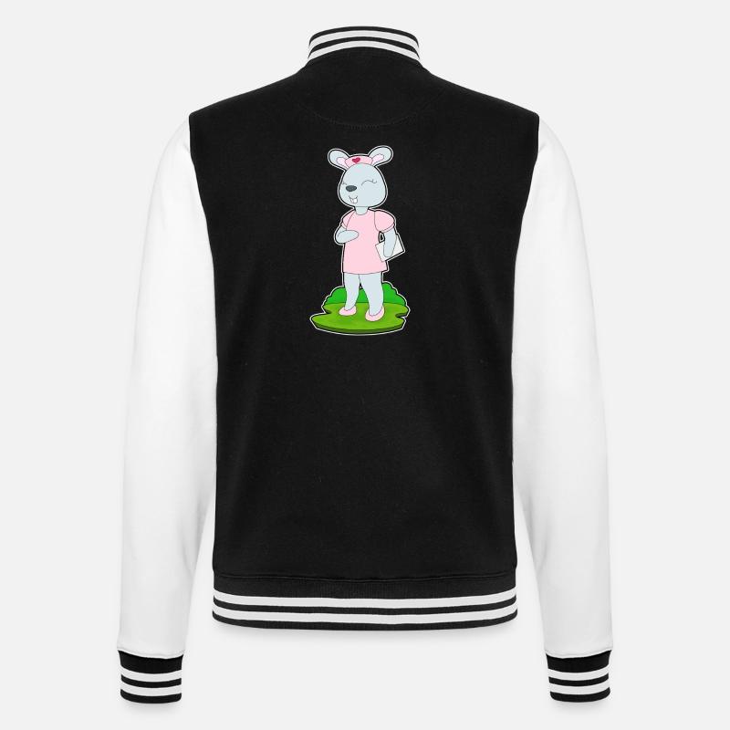 Infirmière lapin - Veste Teddy - noir/blanc