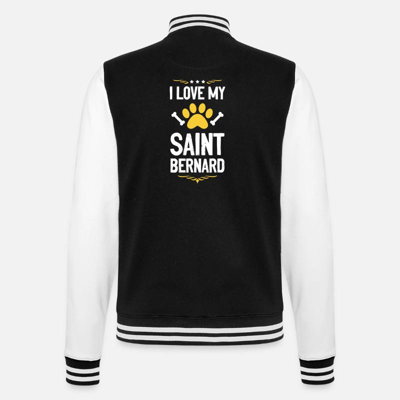J’aime mon Saint-Bernard - Veste Teddy - noir/blanc