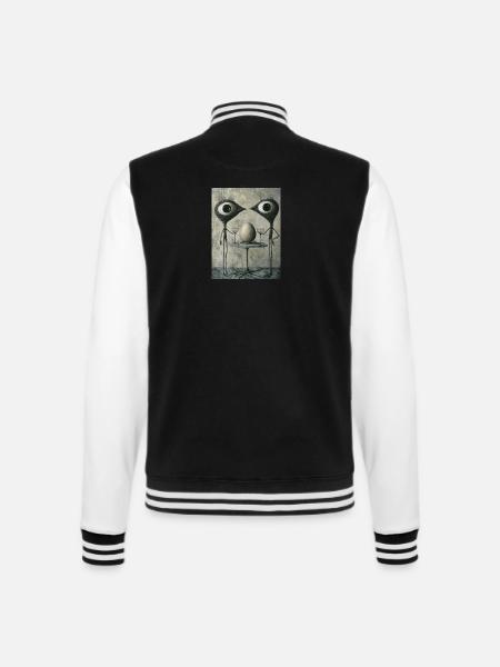 Das Geheimnis des Eis: Ein surreales Treffen - College-Sweatjacke - Schwarz/Weiß