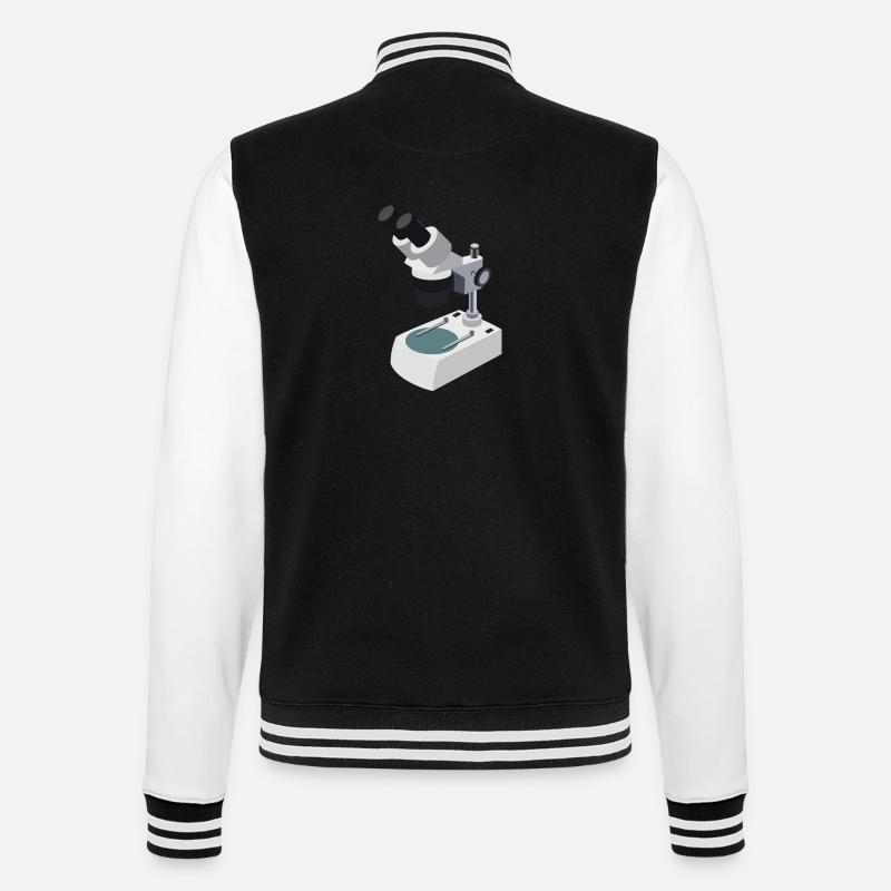 microscope - College Sweat Jacket - black/white