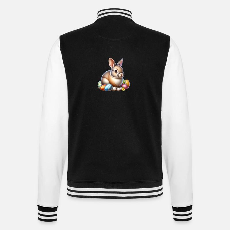 Easter Bunny - College Sweat Jacket - black/white