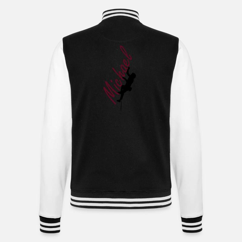 Klettern - Michael - College-Sweatjacke - Schwarz/Weiß