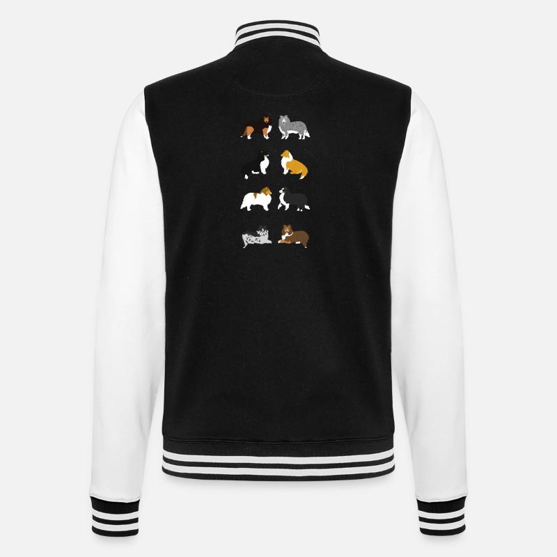 Shelties Hochformat - College-Sweatjacke - Schwarz/Weiß