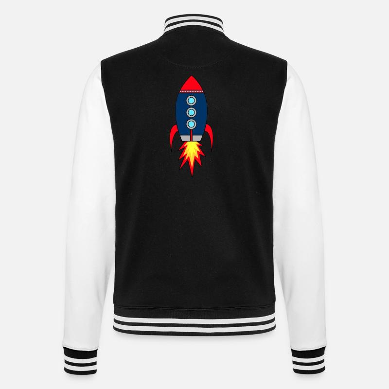 Rocketman * rocket launch - College Sweat Jacket - black/white