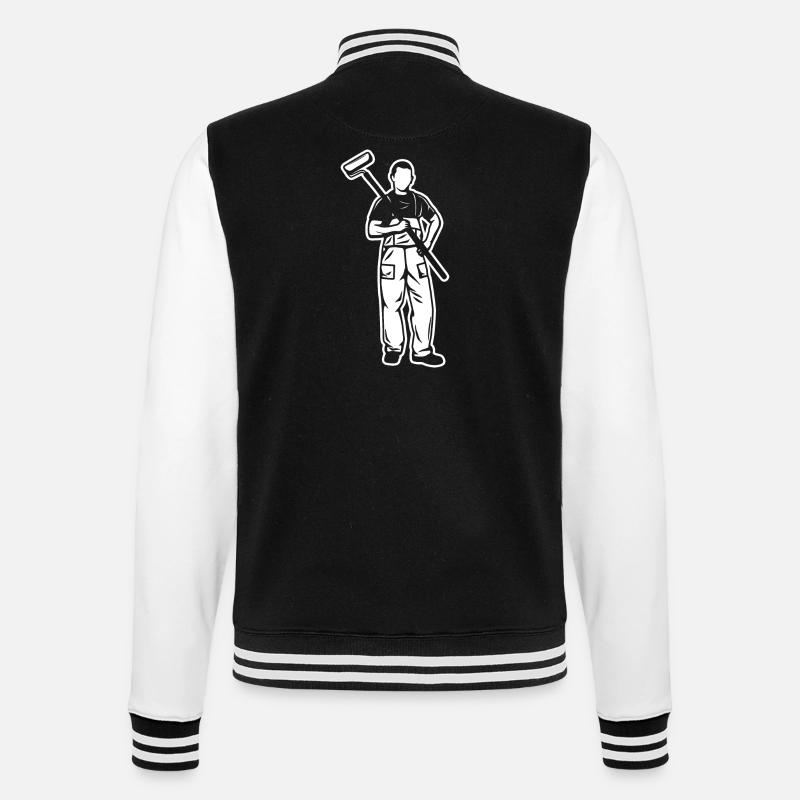 Maler Junge - College-Sweatjacke - Schwarz/Weiß