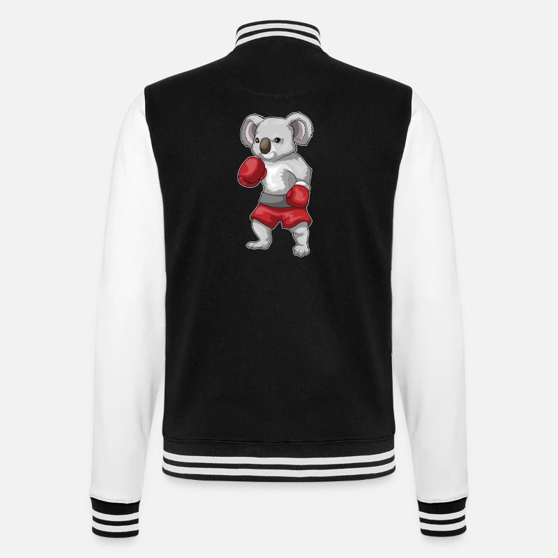 Koala Boxer Boxhandschuhe Boxen - College-Sweatjacke - Schwarz/Weiß