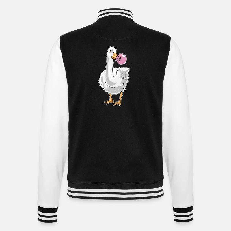 Chewing-gum de canard - Veste Teddy - noir/blanc