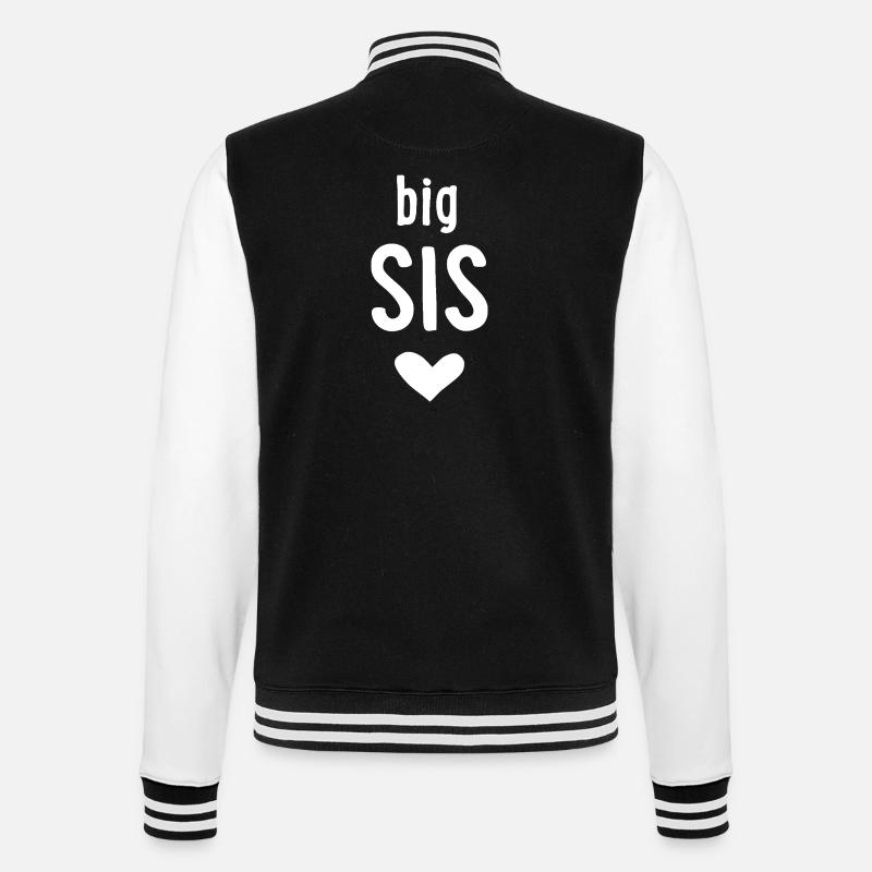 big sis - College Sweat Jacket - black/white