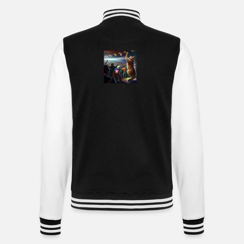 Cat dancing - College-Sweatjacke - Schwarz/Weiß