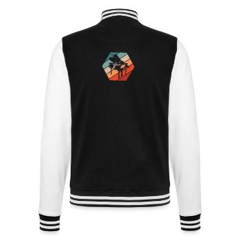 Klavier Musik - College-Sweatjacke - Schwarz/Weiß - Hinten - Marisol (170cm)