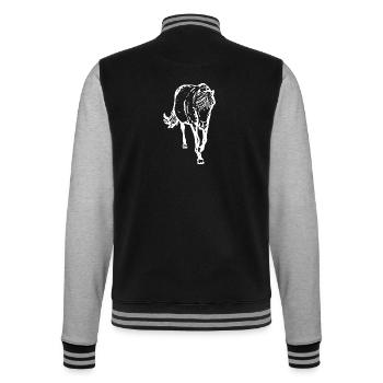Pferd - College-Sweatjacke - Schwarz/Grau meliert - Hinten - Marisol (170cm)