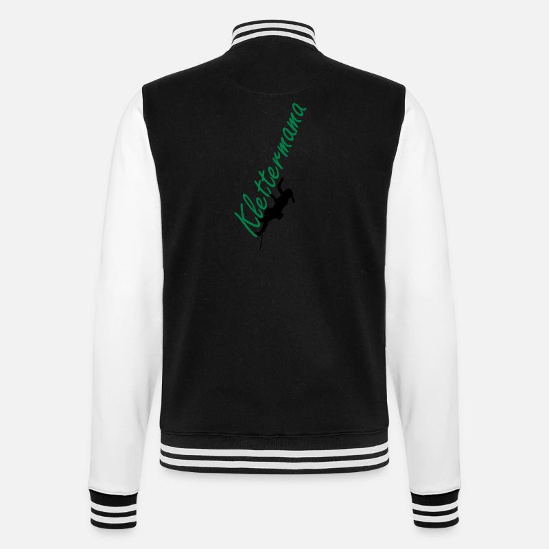 Klettermama - College-Sweatjacke - Schwarz/Weiß