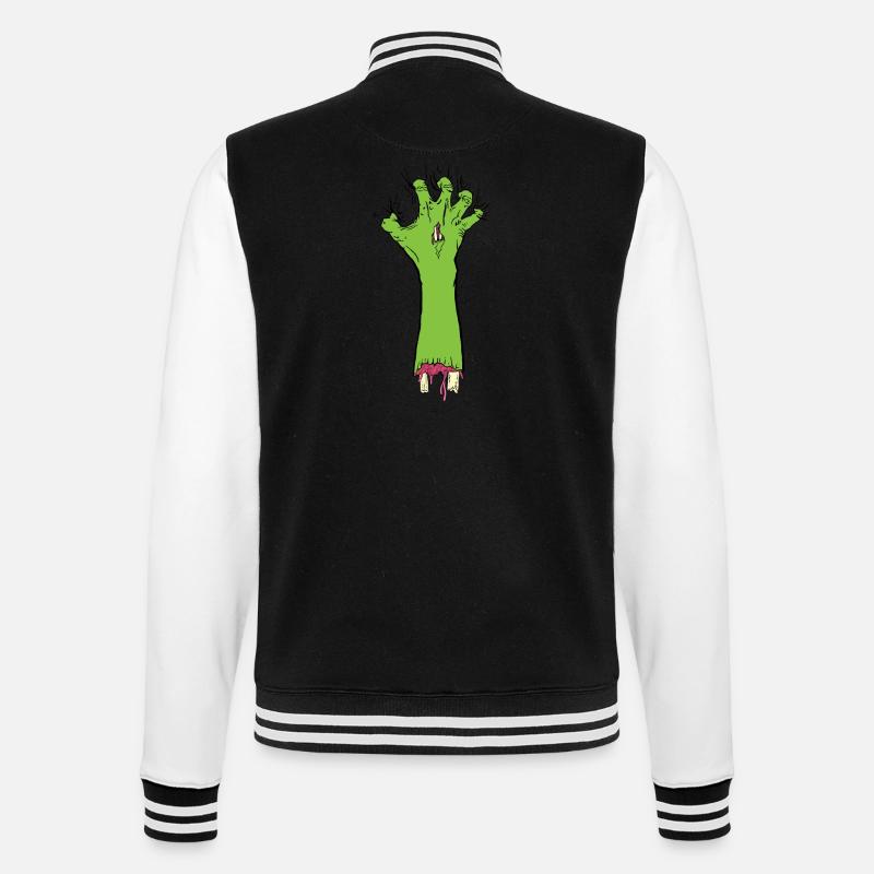 Zombie Greifer - College-Sweatjacke - Schwarz/Weiß