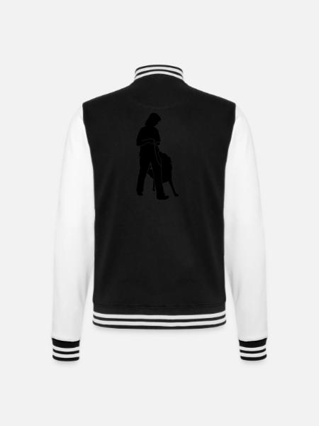 Bei Fuss - College-Sweatjacke - Schwarz/Weiß