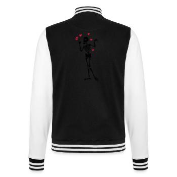 Skeleton lovers - College Sweat Jacket - black/white - Back - Marisol (170cm)